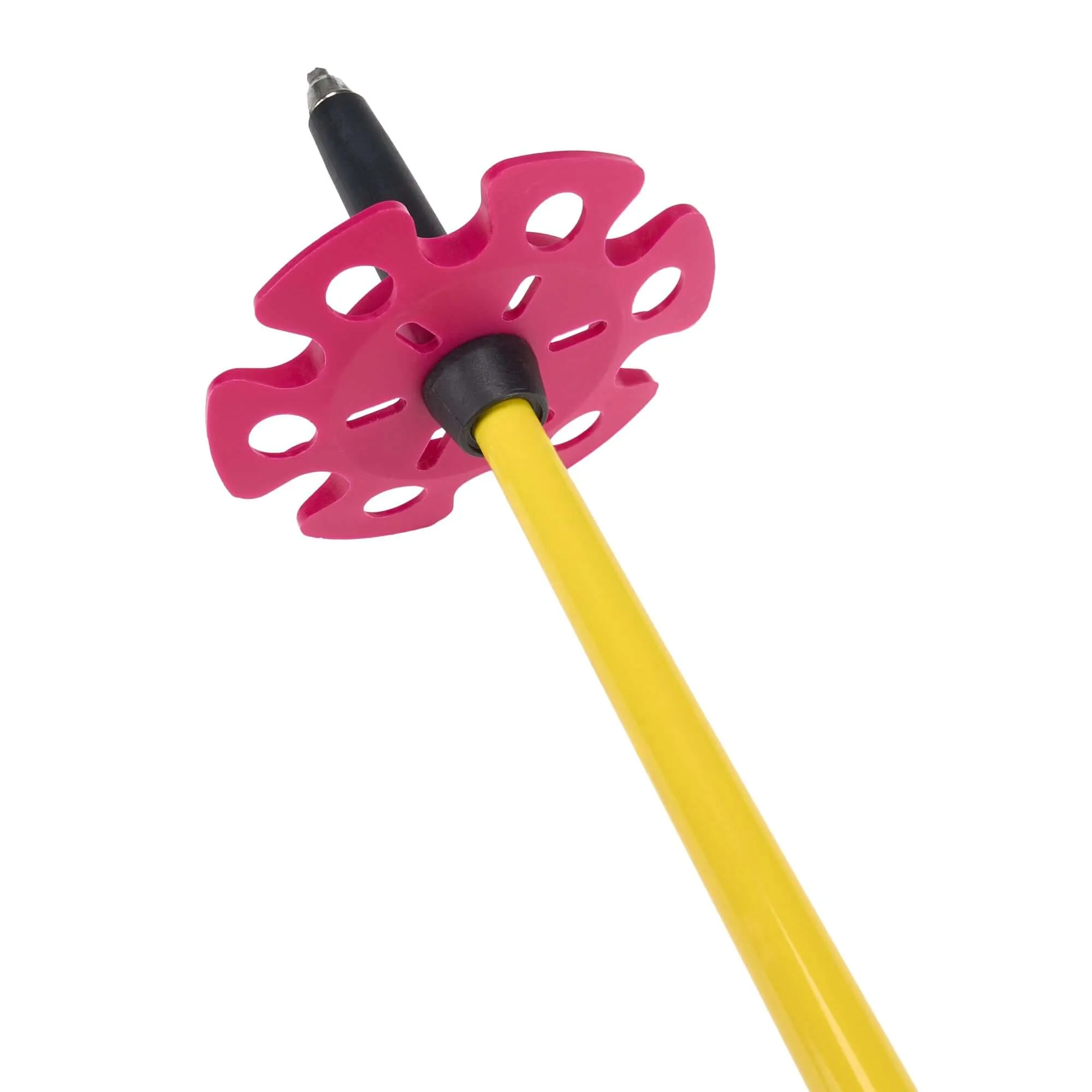 5th Element 2 Stealth Retro Ski Poles - Yellow/Pink
