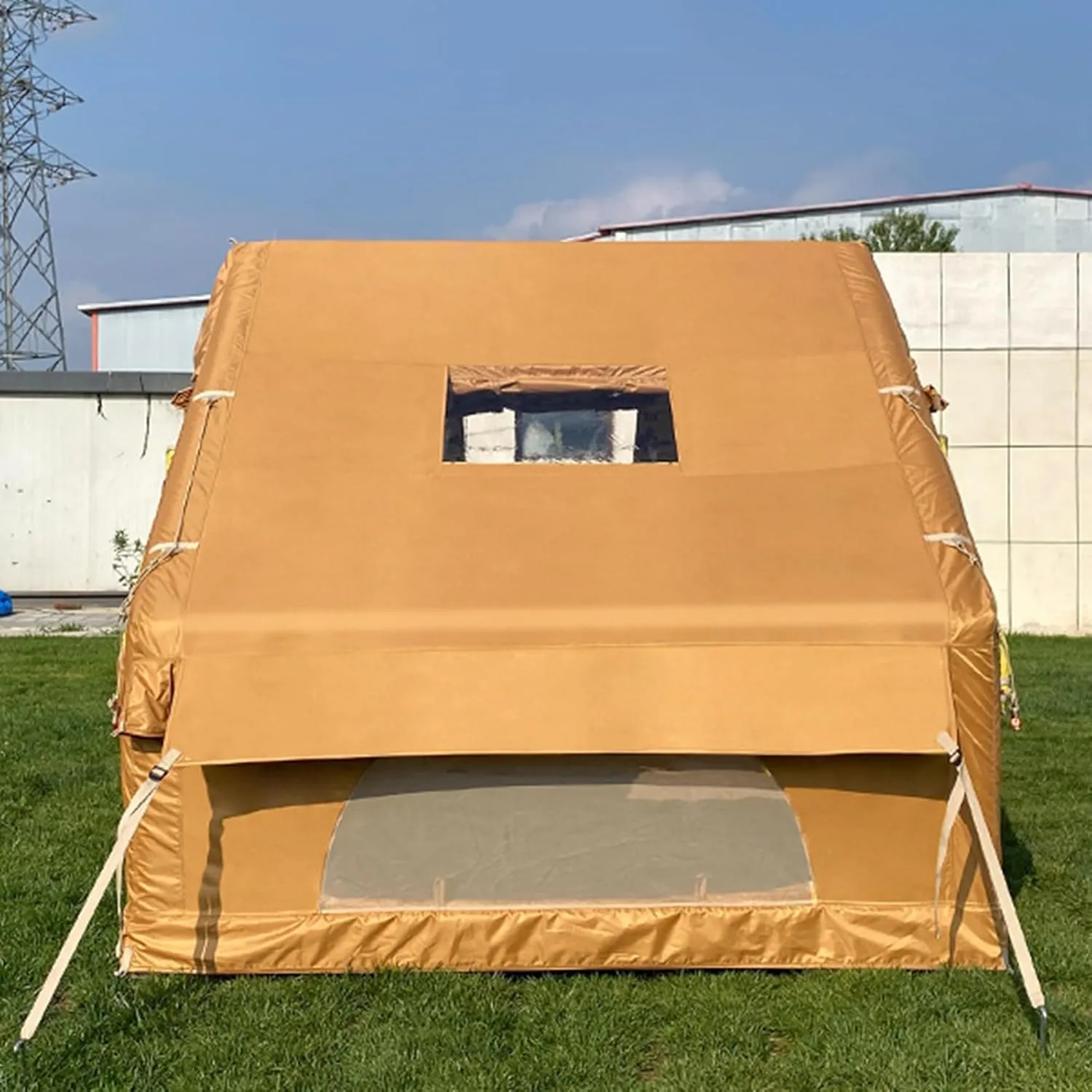 6.4㎡ Inflatable Camping Tent for 3-4 People, Luxury Outdoor Tent for Family Glamping, Outdoor Party, Easy Setup, Waterproof Outdoor Inflatable Tent