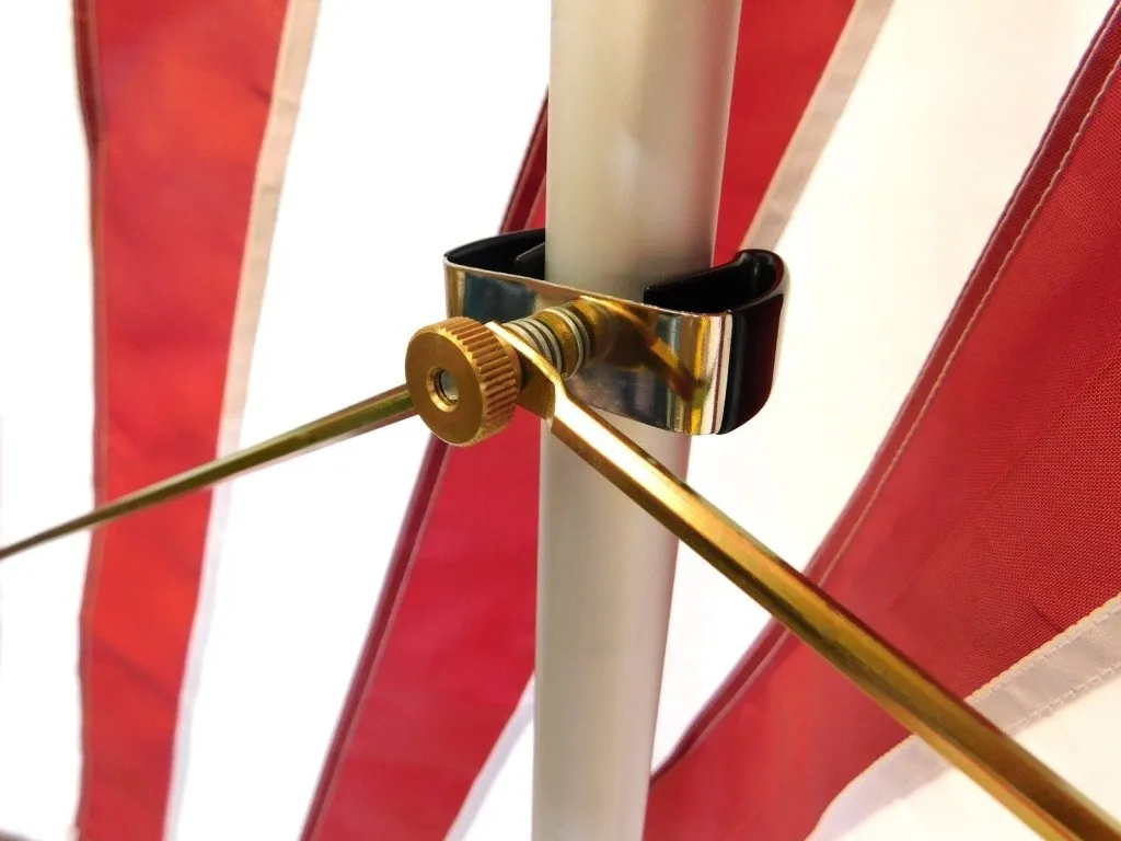 8ft Silver Indoor Pole and American Made USA Flag Kit
