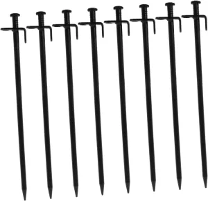 8Pcs Heavy Duty Metal Ground Stakes Tent Pegs for Secure Camping Beach and Lawn Use Durable and Reliable Anchors for Outdoor Adventures