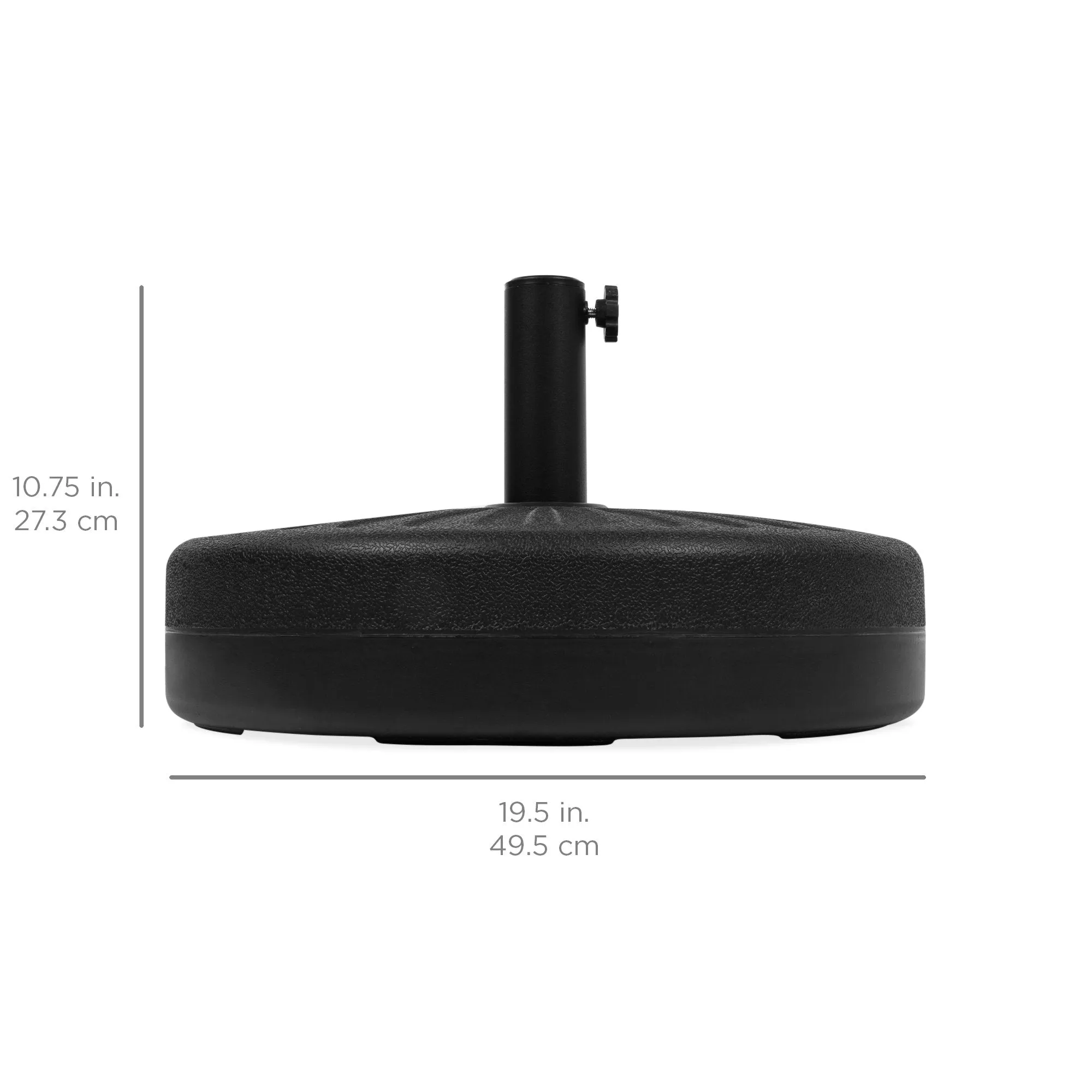 Adjustable Knob Plastic Pole Minimalistic Patio w/ Umbrella Holder Smart Accessory Base