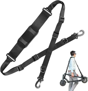 Adjustable Shoulder Strap with Non-Slip Shoulder Pad for Easy Carrying of Scooters, Beach Chairs, Ski Boards, Electric Scooters, Camping Chairs, Kids Bikes, Foldable Bikes, Balance Bikes