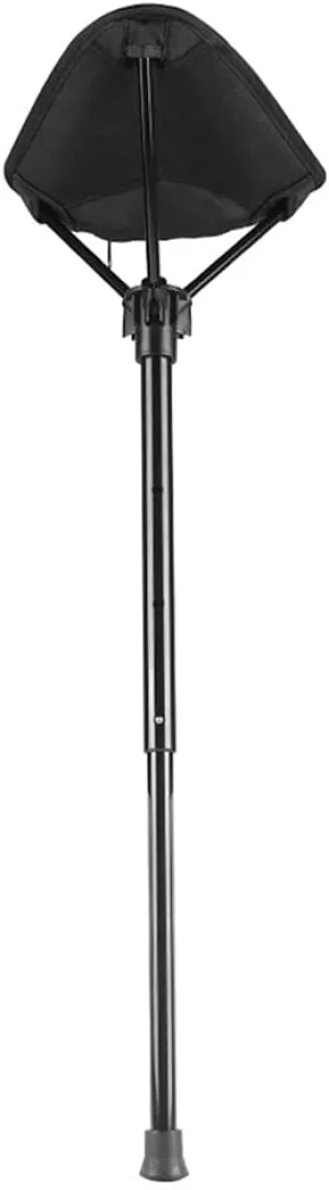 Adjustable Telescopic Folding Stool - Portable Single Leg Tall Slacker Chair for Outdoor Camping