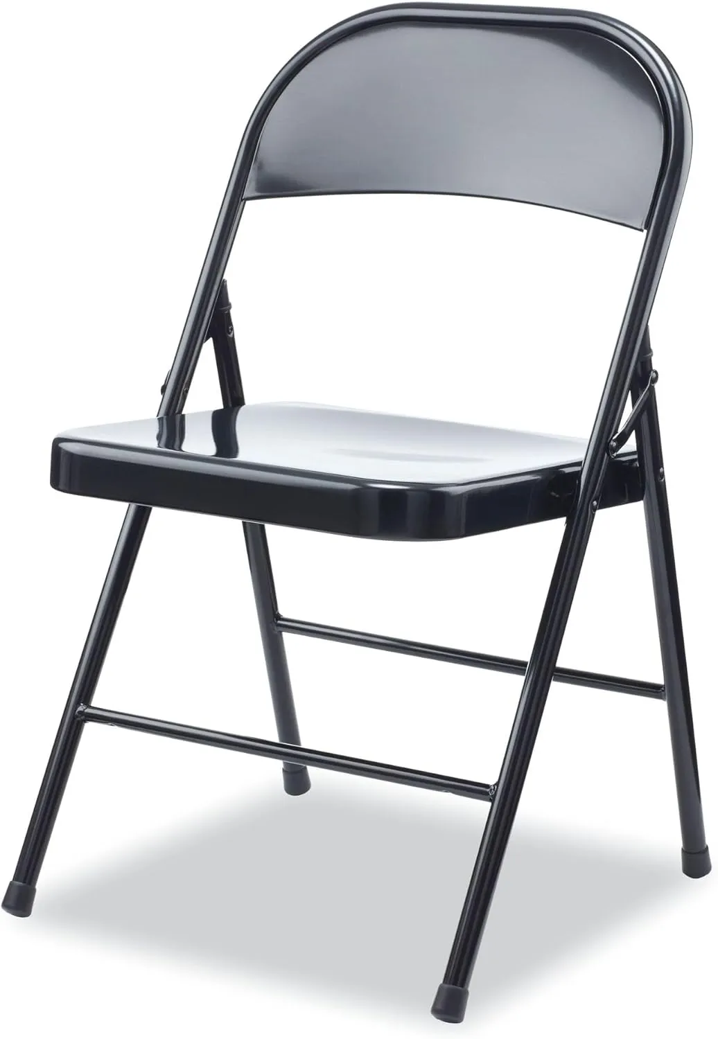 Alera ALECA9416 PU Padded Folding Chair Supports Up to 250 lbs. - Black (4/Carton)