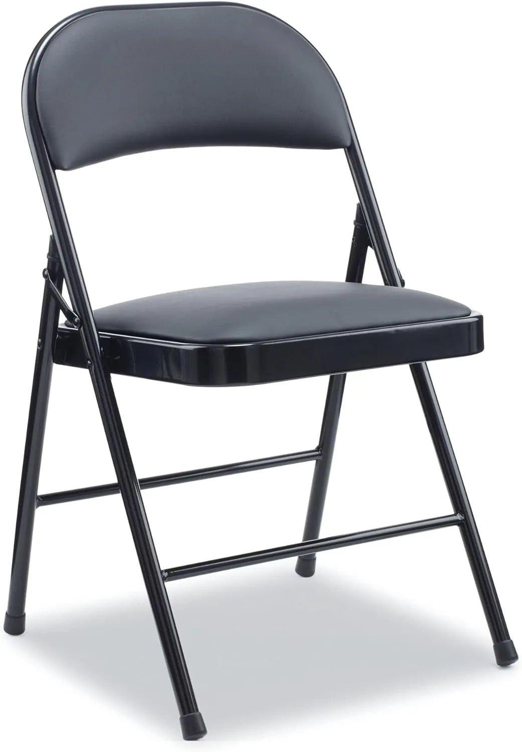 Alera ALECA9416 PU Padded Folding Chair Supports Up to 250 lbs. - Black (4/Carton)