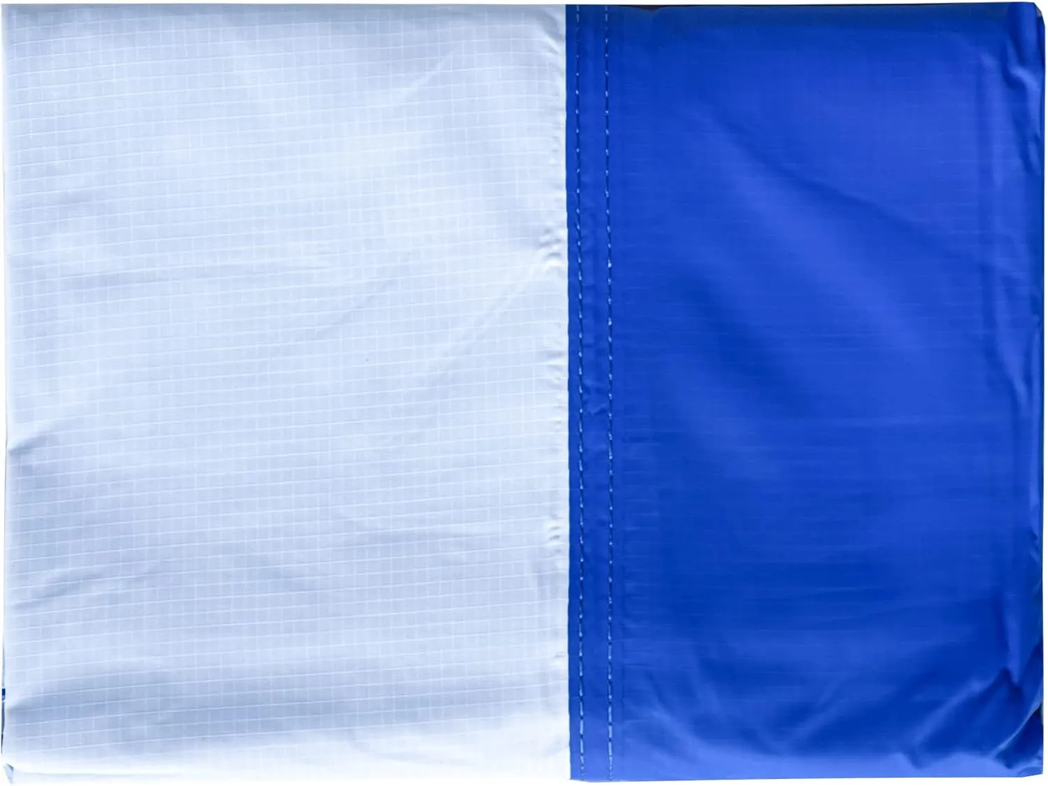 Alion Home Nylon Ripstop Water Repellent Fabric for Sun Shelter, Home Flag, Outdoor Banner, Beach Tent, Shade Canopy and Kite, Two-Tone Vibrant Color (9' x 15', Blue&White)