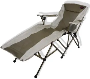 Aluminum Alloy Recliner Folding Bed Self-Driving Tour Office Lunch Break Nap Accompanying Portable Beach Loungers Gold