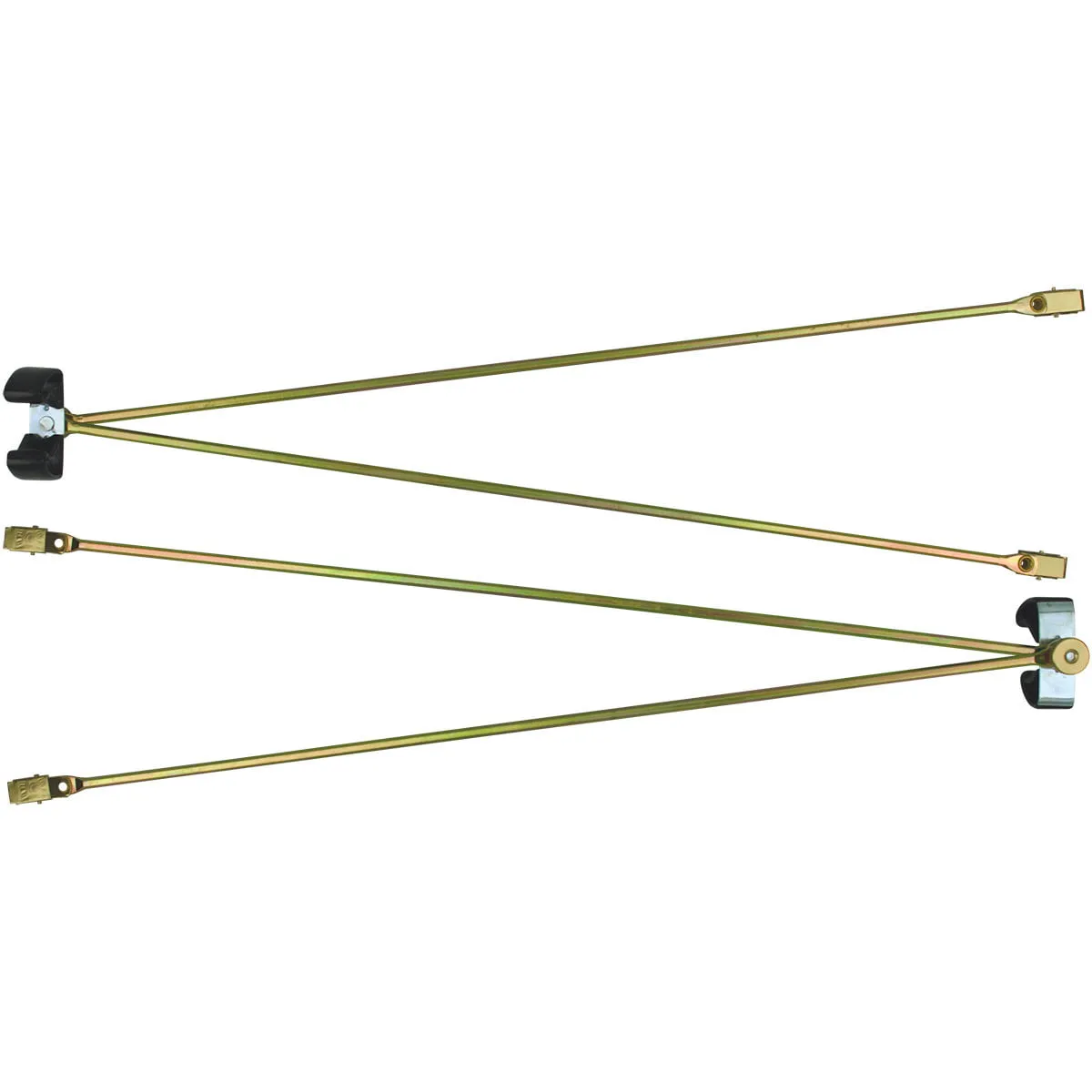American Flag Set - Gold Adjustable Aluminum Flagpole