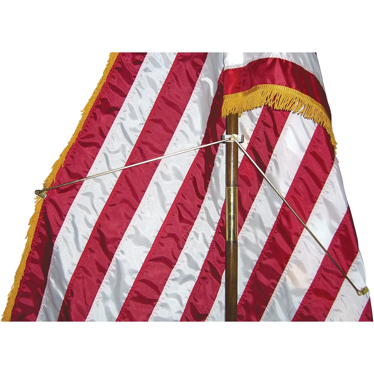 American Flag Set - Gold Adjustable Aluminum Flagpole