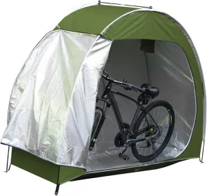 AMONIDA Bike Tent, 6.4ft Long 5.3ft High Bike Cover Tent for Outdoor (Green)