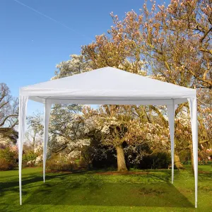 amopacorp 3 x 3m Waterproof Tent with Spiral Tubes, Outdoor for Garden Patio Camping Wedding Party - White