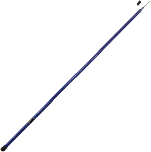Anley 10Ft Telescopic Flagpole - Retractable Fiberglass Outdoor Telescoping flag pole - Reinforced Twist-to-tighten Section & Clip Hook Top - Lightweight Durable Pole (Blue)