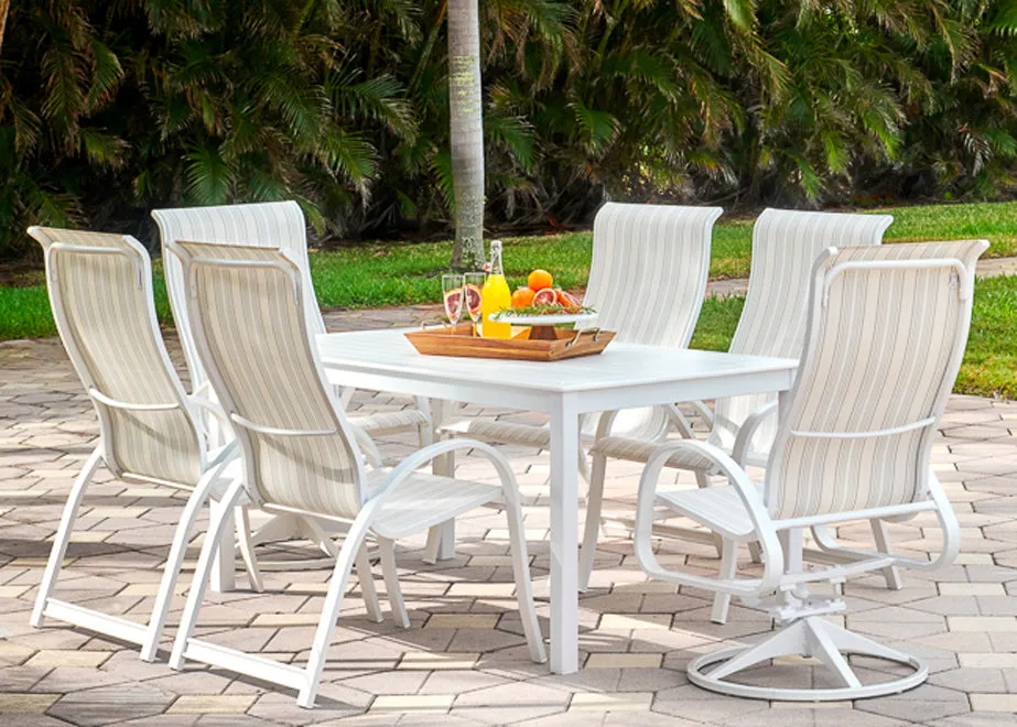 Aruba Sling Supreme Stacking Arm Chair by Telescope Casual