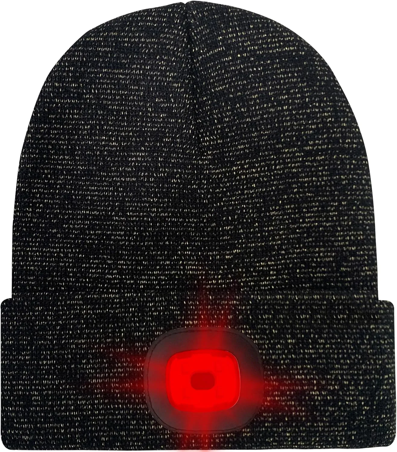 ATNKE LED Lighted Beanie Hat,USB Rechargeable 8 LED Red Glow Flashing Run Headlamp Lined Fleece Cap for Men and Women