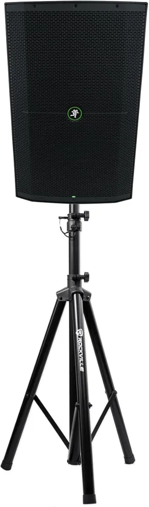 Audiosavings Bundle: (1) Mackie Thump215XT 15" 1400 Watt Enhanced Powered DJ PA Speaker Thump 215XT Bundle with (1) Rockville RVES05 Black Heavy Duty Tripod Pole-Mount DJ PA Speaker Stand (2 Items)