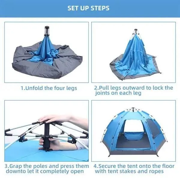 Automatic Family Tent Instant Pop Up Waterproof for All Weather