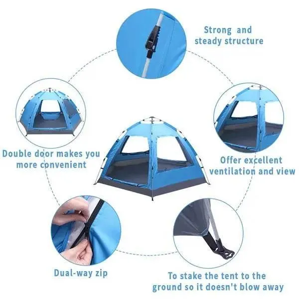 Automatic Family Tent Instant Pop Up Waterproof for All Weather