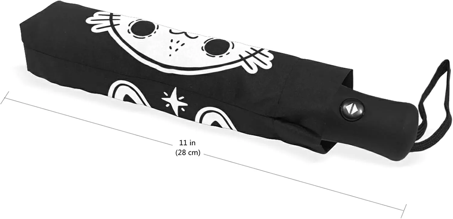 Automatic Folding Umbrella, Portable Strong Travel Rain Umbrella, Auto Open/Close Lightweight Compact Sun Anti-UV Parasol