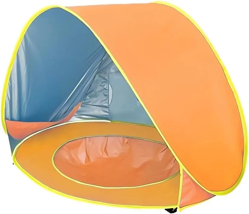 Baby Beach Tent, Pop Up Portable Sun Shelter for Infant & Toddler, Waterproof & 50  UPF UV Protection, Outdoor Kiddie Pools, Kids Beach Shade Tent (Blue)