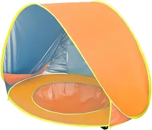 Baby Beach Tent, Pop Up Portable Sun Shelter for Infant & Toddler, Waterproof & 50  UPF UV Protection, Outdoor Kiddie Pools, Kids Beach Shade Tent (Blue)
