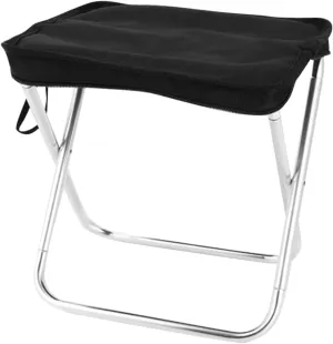 balacoo Camping Chair Aluminum Alloy Seat Travel Barbecue, 28.50X26.50X22.00CM, Black, REAXP9INJCKP126W91344O0Q