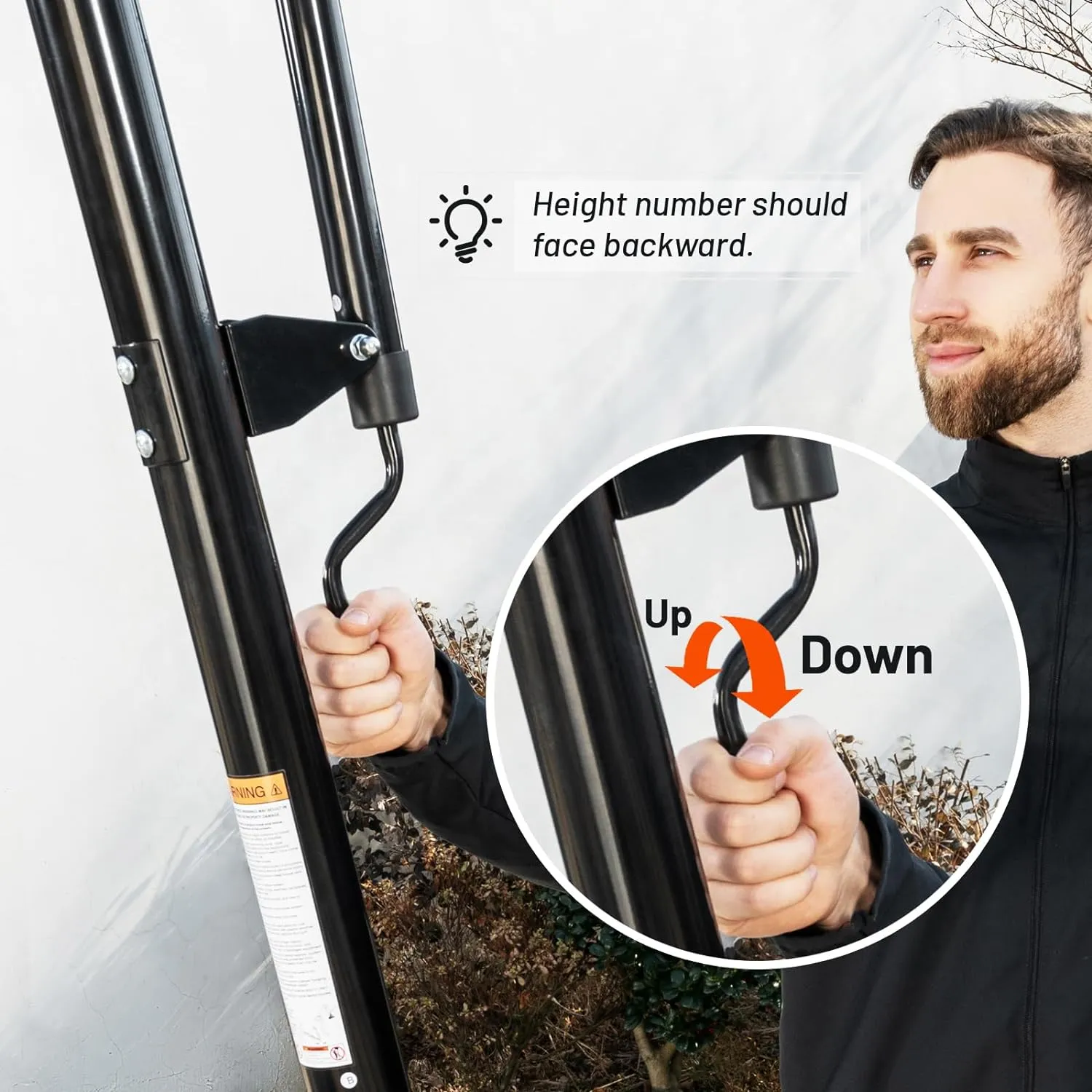 Basketball Hoop 44&48 Inch Backboard Portable Basketball Hoop Outdoor,5.3-10ft Stepless Regulation Crank Adjust Basketball Goal System