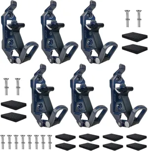 Bazen 6PCS Shovel Mount for Roof Rack Overland Gear Rotopax Mount Shovel Holder for Truck Tool Holder,Rubber Clamp Grip Mounting Kit Fits Shovel Holder Wall Mount, and Pole Clamp