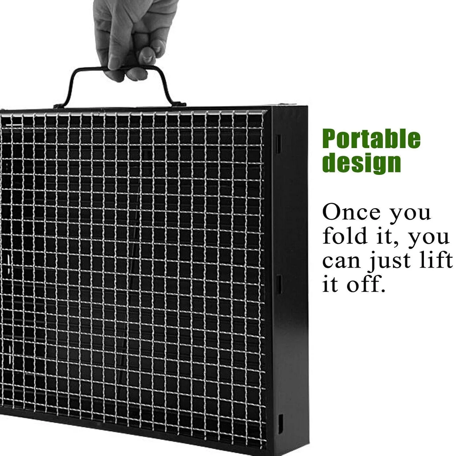 BBQ Grill, Portable Barbecue for 1-6 Persons, Small Sizes Charcoal Desk Tableoutdoor Camping Picnics Garden Party SIL, Black/Black/s