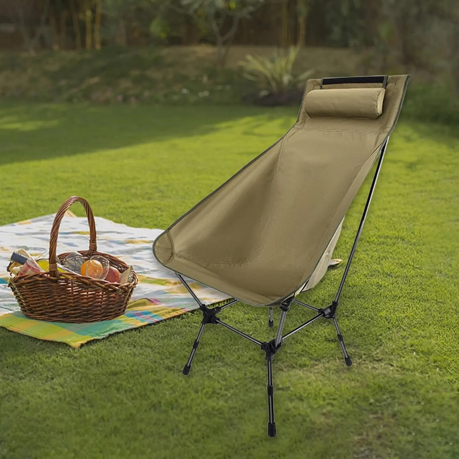 Beach and Camping Chair with Mesh Design for Outdoor Use
