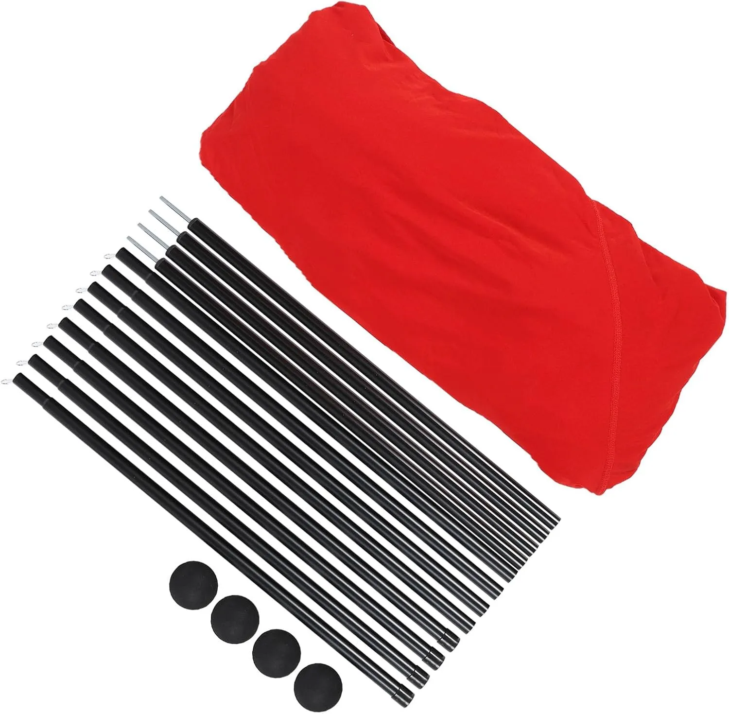 Beach Shade Sun Shelter, UPF50  4 Poles Beach Canopy Quick Setup Spacious with Carry Bag for Camping (Red)