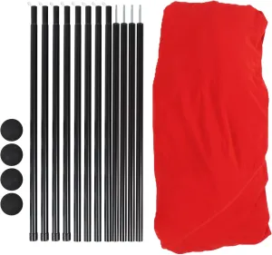 Beach Shade Sun Shelter, UPF50  4 Poles Beach Canopy Quick Setup Spacious with Carry Bag for Camping (Red)