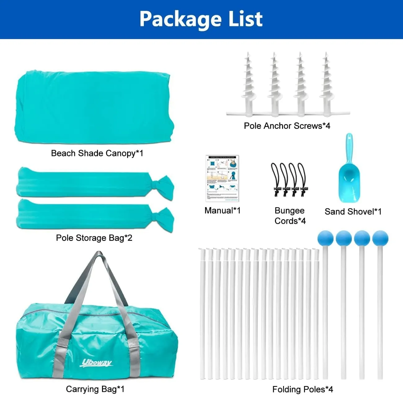 Beach Tent, Camping Tent UPF50  with 8 Sandbags, Beach Essentials for 6-12 Persons, Beach Shade Canopy with Stability Poles and Big Ground Pegs, Pop Up Canopy for Camping, Picnics, 10X10FT Green