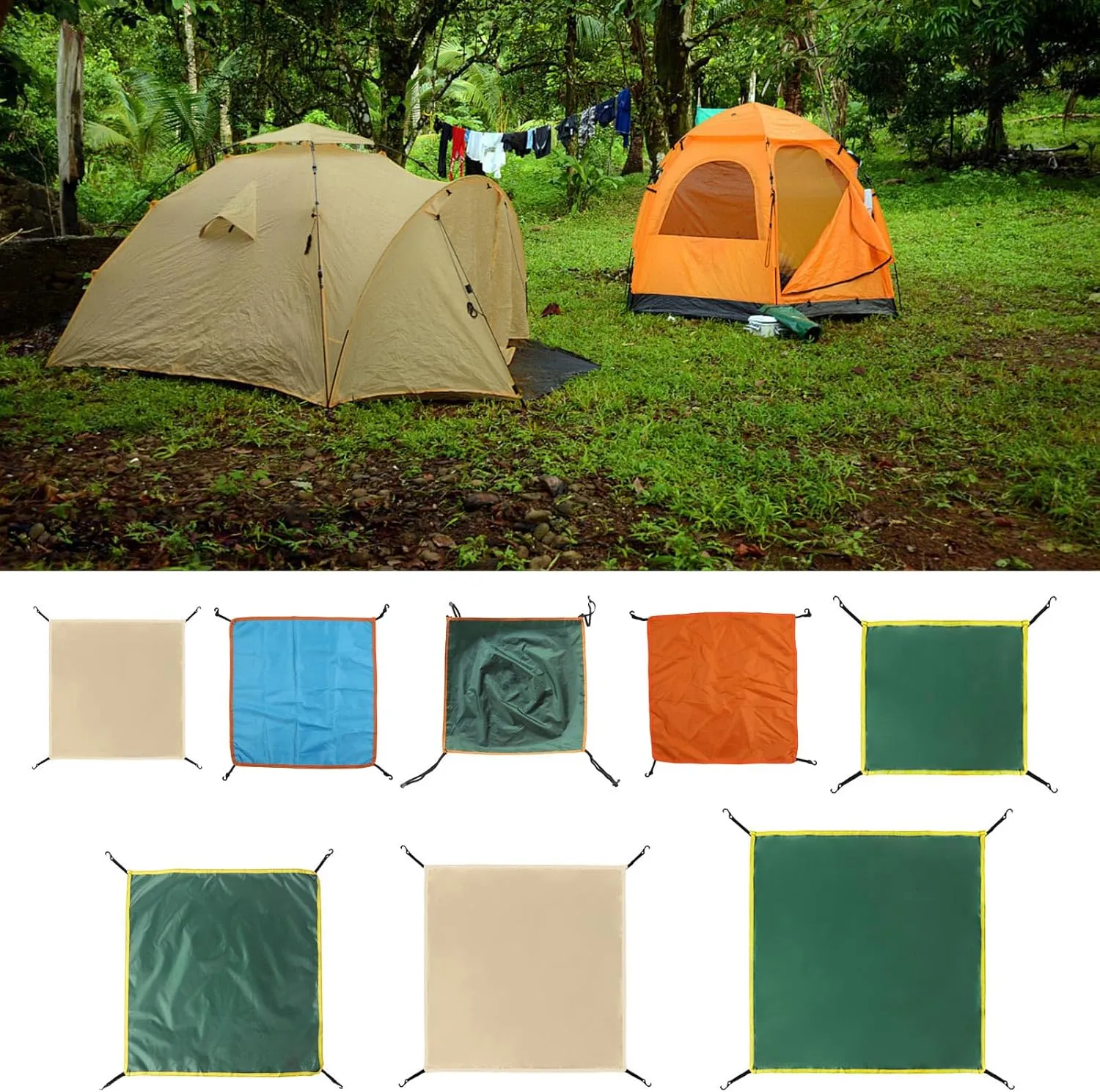 Beachs Tent Head Cloth Lightweight Camping Tarp Sunshades Shelter Rainproof Awning Outdoor Supplies