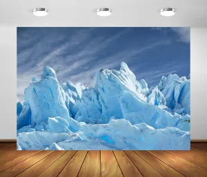 BELECO 20x10ft Fabric Glacier Mountains Backdrop White Iceberg Backdrops for Photography Snow Mountain North Pole Background Portrait Photoshoot Studio Props