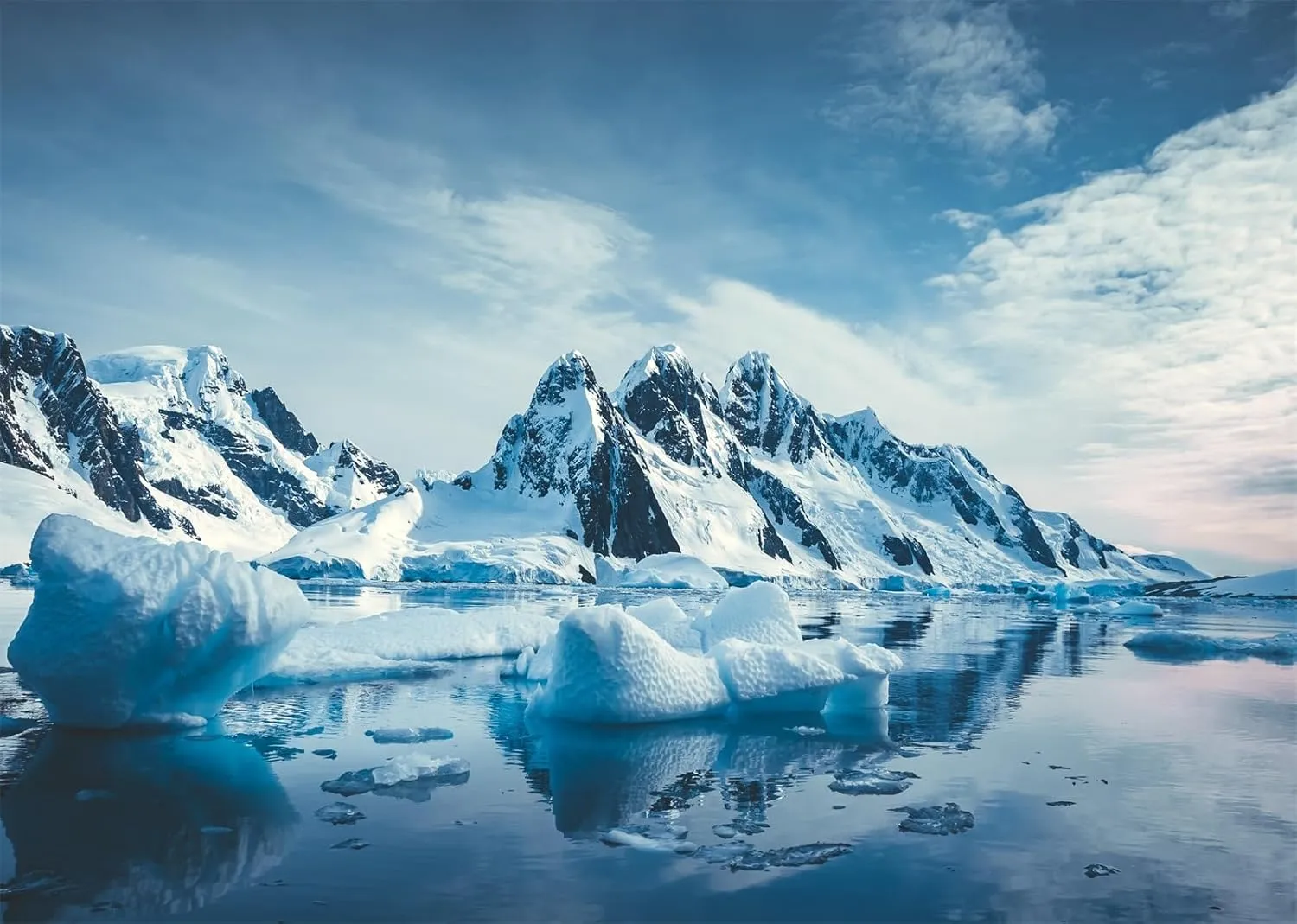 BELECO 8x6ft Fabric Winter Polar Iceberg Backdrop Arctic Scene Ocean Ice Snow Mountain Rocks Glacier Background Arctic Party Decorations Polar Sea Nature Scenery Photography Studio Props