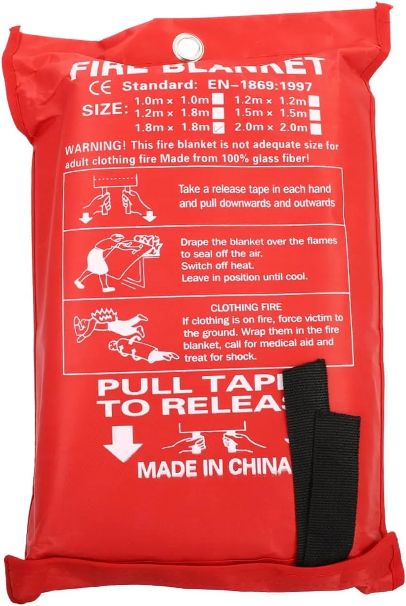 BESPORTBLE Fire Suppression Blanket Fiberglass Fire Blanket for Home Car and Outdoor Safety Lightweight Compact for Emergency