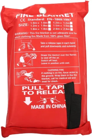 BESPORTBLE Fire Suppression Blanket Fiberglass Fire Blanket for Home Car and Outdoor Safety Lightweight Compact for Emergency