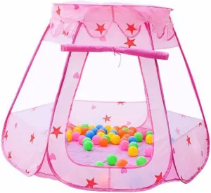 BESPORTBLE Hexagon Play Tent for Ages and Easy to Clean Yurt Design Ocean Ball Tent for Imaginative Pink Balls Not Included
