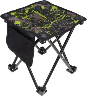 BESTonZON Portable Folding Chair Stainless Steel Outdoor Camping Stool for Fishing Beach and Picnic Compact Durable Design with Skid Feet for Travel and Outdoor