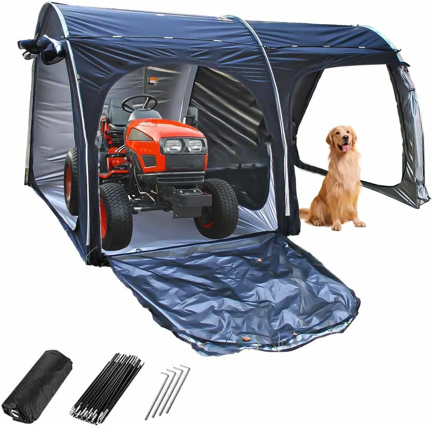 Bike Storage Tent with Ventilation Mesh Bike Storage Tent with Double Doors for 5-7 Bikes Bike Tent Storage Storage Sheds