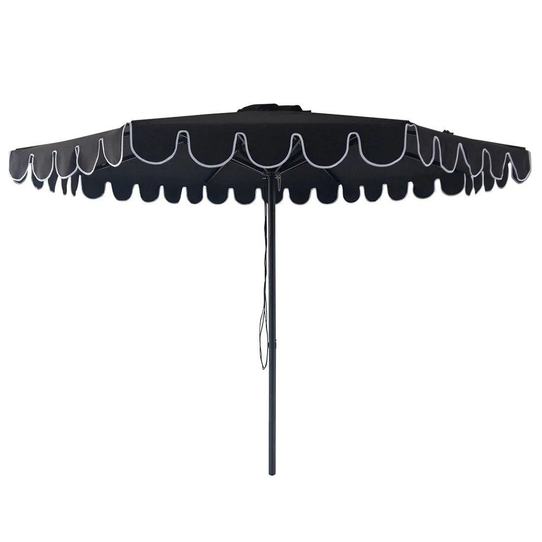 Billy Fresh 3m Midnight Aluminium Umbrella - Black with White Trim