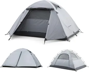 BISINNA Camping Tent 2/3 Person Lightweight Backpacking Waterproof Dome Tent with Vestibule 3 Season Easy Setup for Family,Hiking,Outdoor…