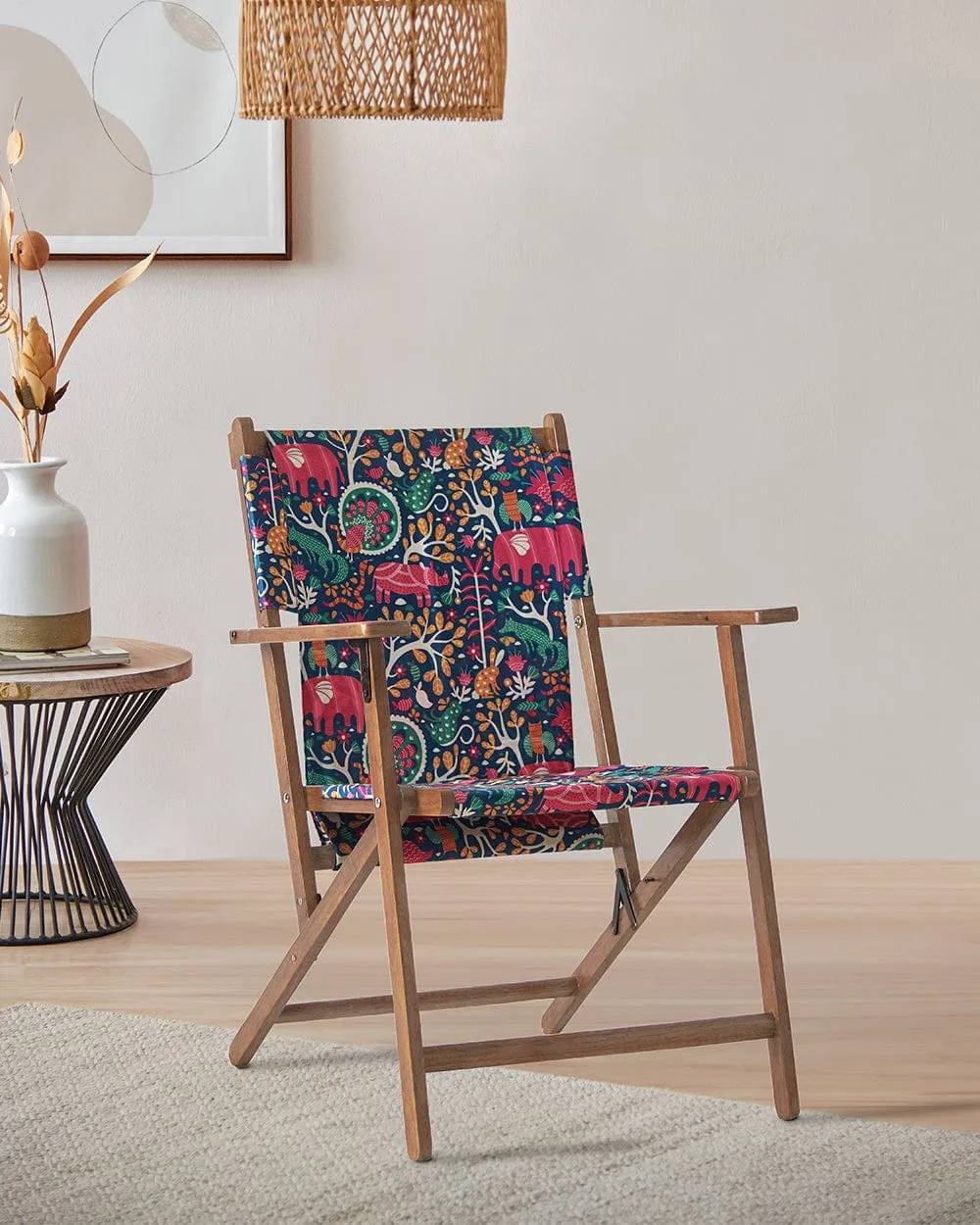 Bistro Folding Chair-Gond Tribal
