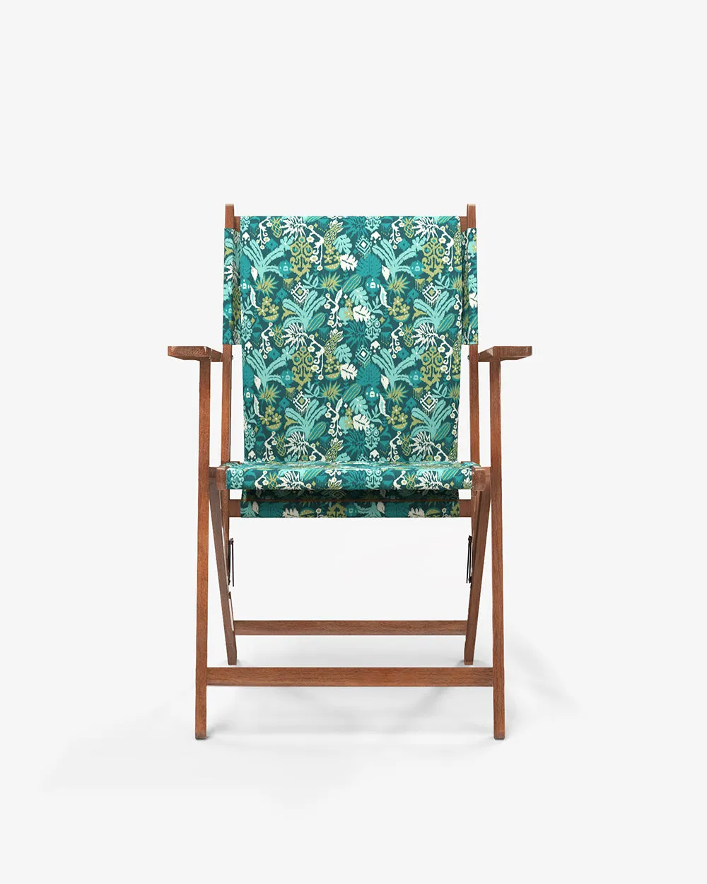 Bistro Folding Chair Tropical Ikkat Green