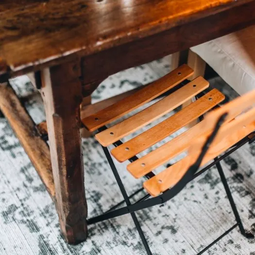 Bistro folding chair with beechwood slats white