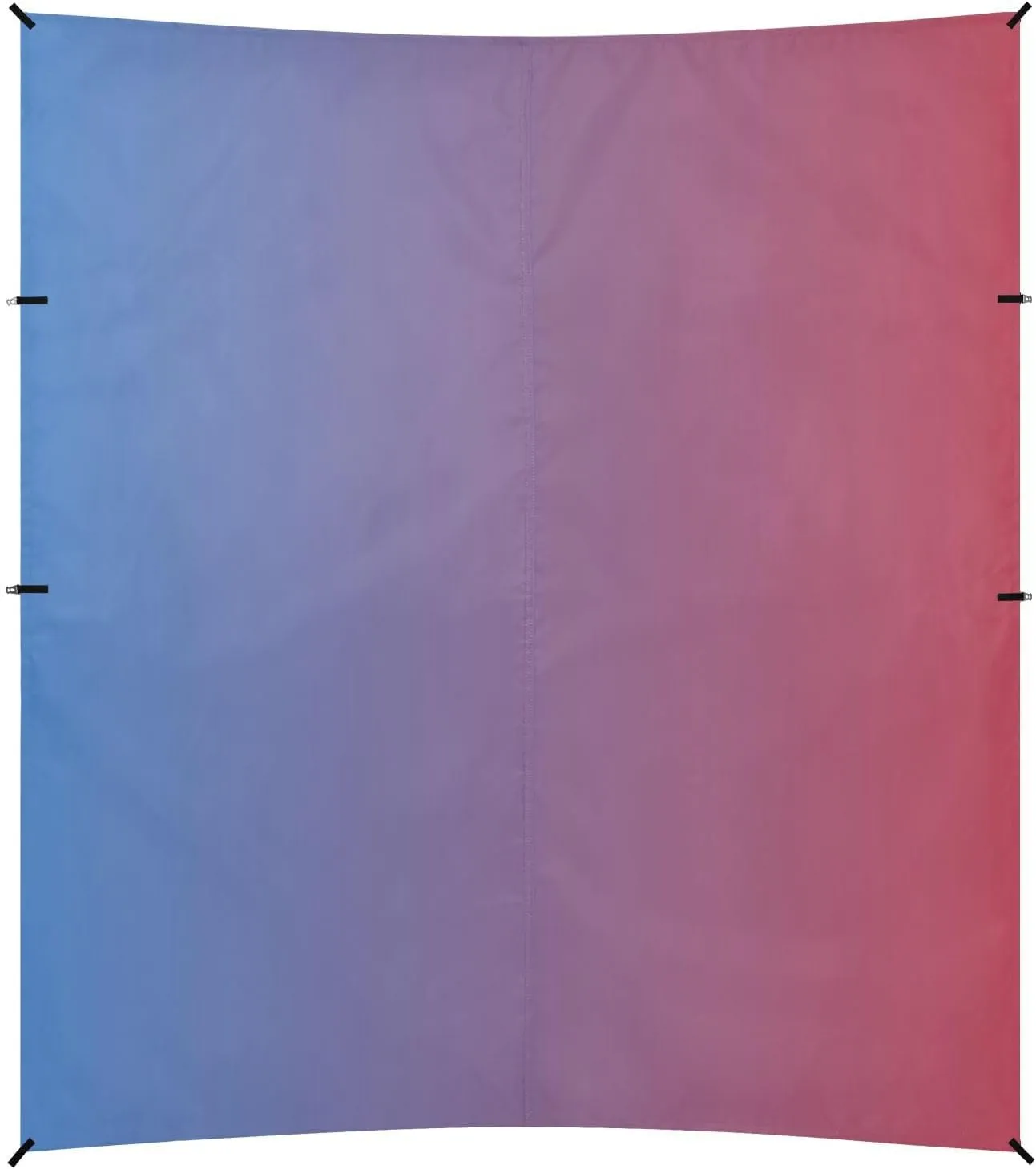 Blue Red Gradient Foldable Beach Canopy UPF50 Lightweight Large Sun Shelter Includes Sand Shovel, Sandbags, Stability Poles for Family Travel