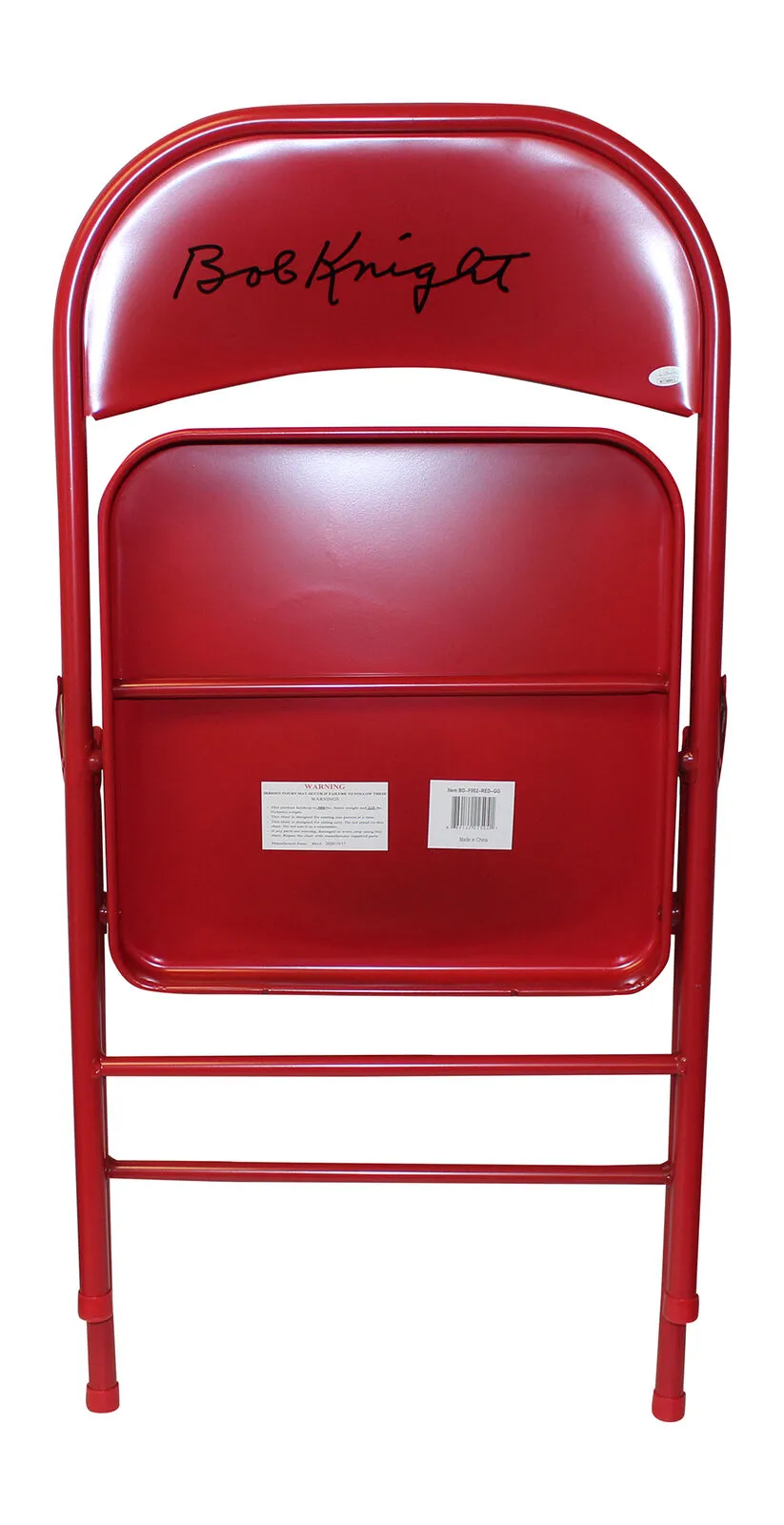 Bobby Knight Autographed/Signed Indiana Hoosiers Red Folding Chair JSA 31627