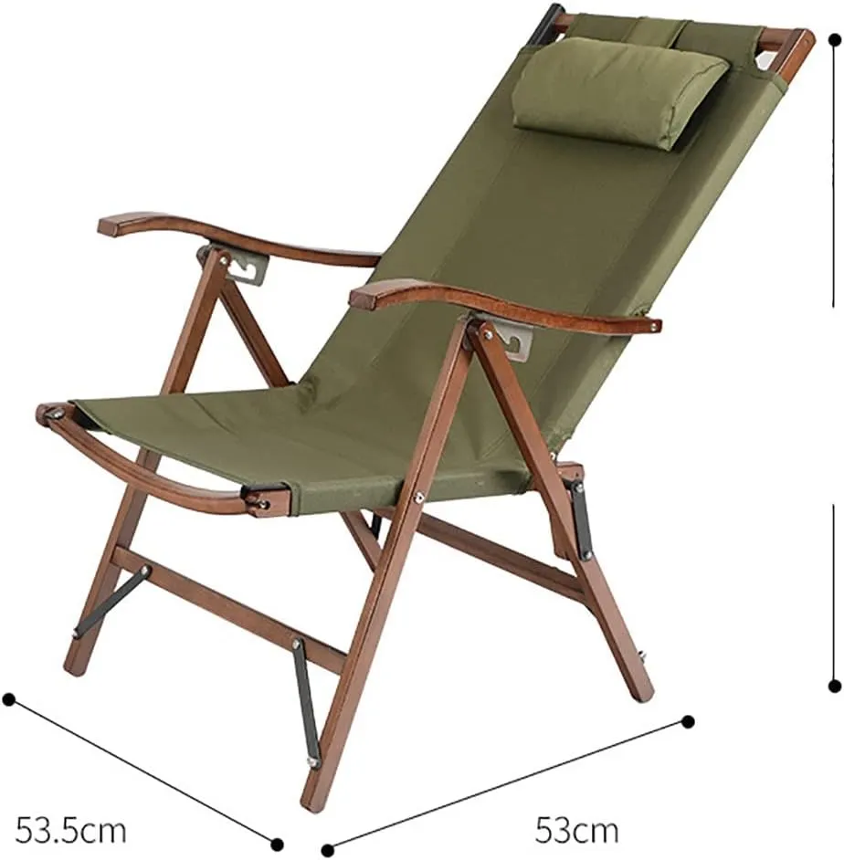BTZHY Recliner Chair,Recliner Chair, Deck Chair Folding with Cushion Adjustable Angle Weight Capacity 140Kg for Outdoor Travel