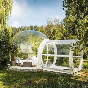 Bubble House Inflatable Bubble Tent Single Tunnel Bubble Tent Garden Dome Transparent Screen House/Panoramic Outdoor Camping Suitable for Alone Meditation Party (Color : 4m) (3m)