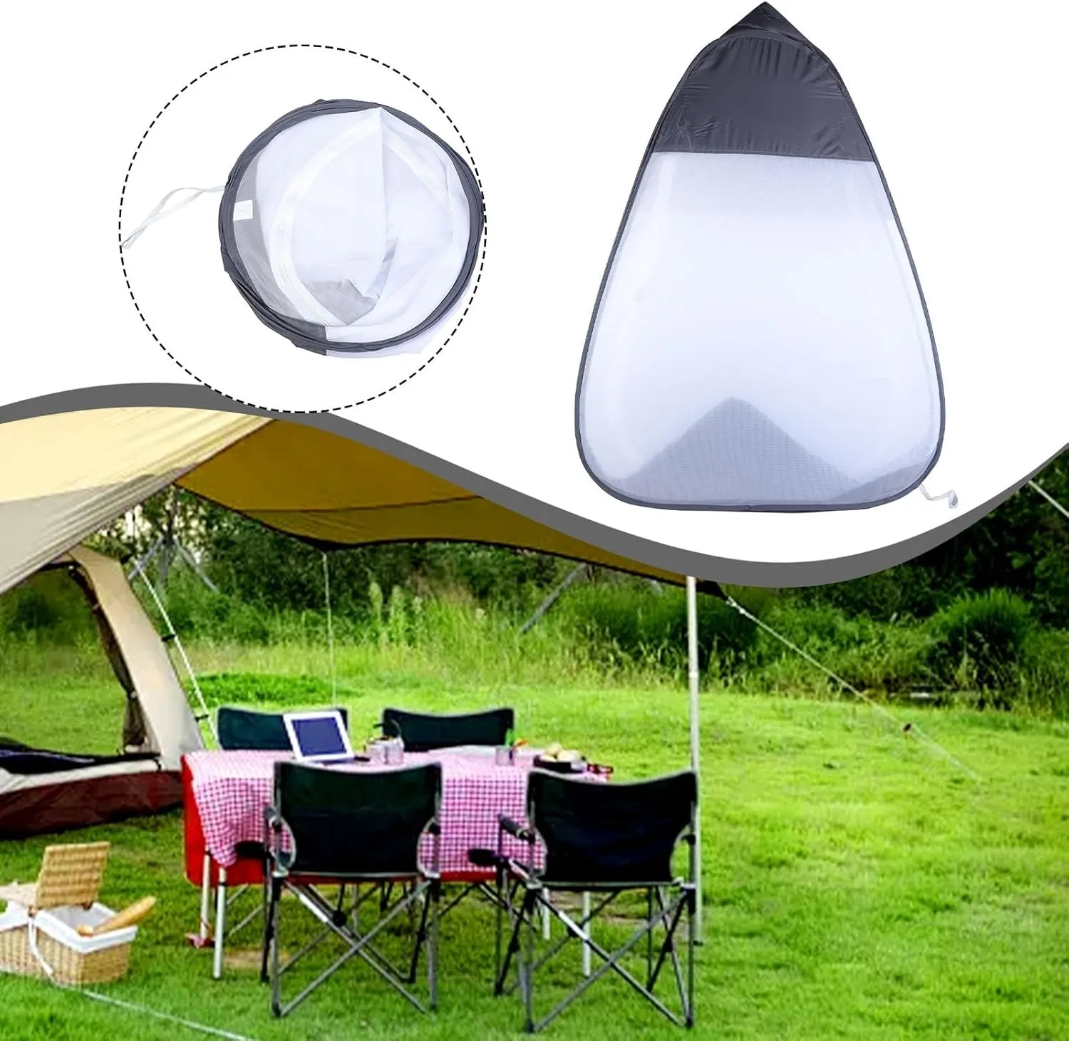 Buddhist Meditation Tent, Single Mesh Net Shelter Temples Sit-in Free-Standing Shelter Cabana Quick Folding Outdoor Camping Tents Fit for Hiking Camping Yoga, 51 * 39 * 39in